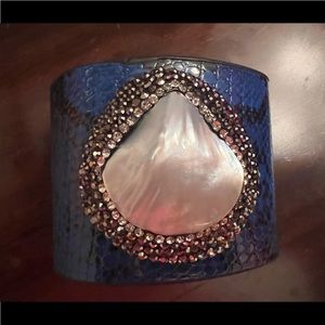 Sassy Jones Blue Tizani Cuff Bracelet